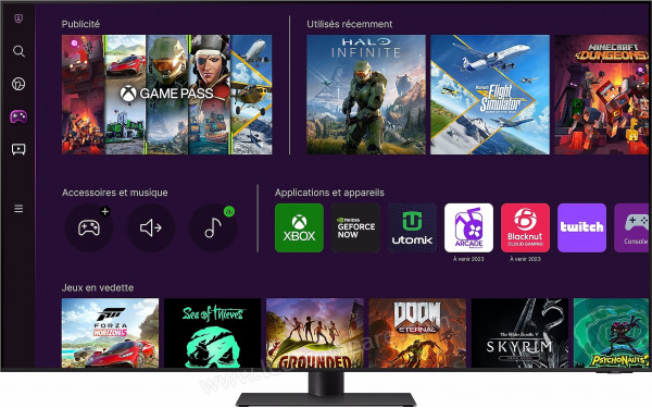 SAMSUNG TQ55QN95C - Vue de face (interface Tizen)