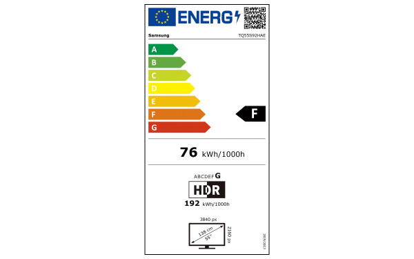 SAMSUNG TQ55S92H - &Eacute;tiquette &eacute;nergie v2
