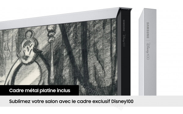 SAMSUNG The Frame TQ65LS03BS Disney100 Ed. - Zoom sur le coin sup&eacute;rieur droit