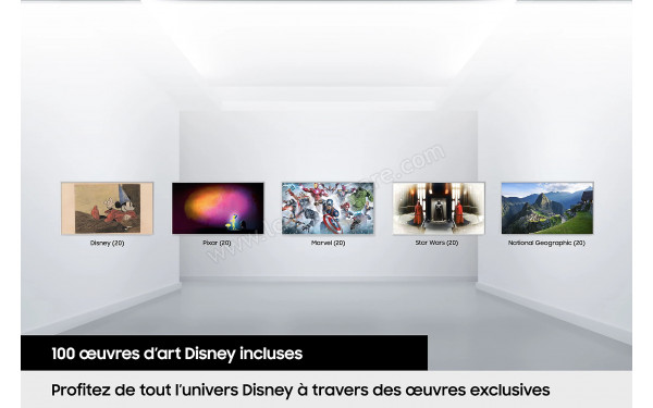 SAMSUNG The Frame TQ65LS03BS Disney100 Ed. - 100 Oeuvres d'arts Disney incluses