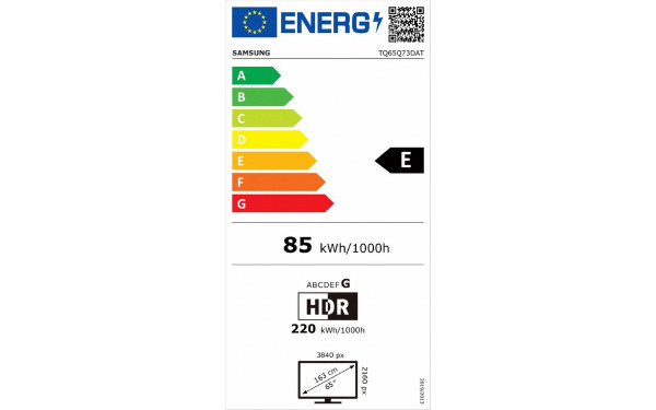 SAMSUNG TQ65Q73D - &Eacute;tiquette &eacute;nergie v2
