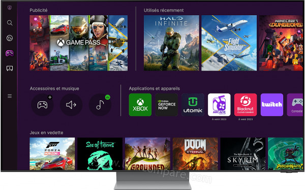 SAMSUNG TQ65QN700BT - Vue de face (interface Tizen)