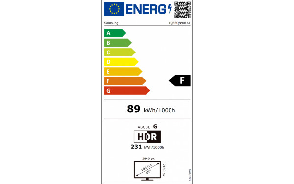 SAMSUNG TQ65QN90F - &Eacute;tiquette &eacute;nergie v2