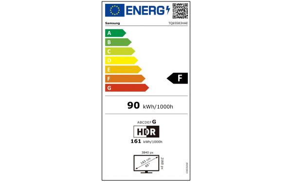 SAMSUNG TQ65S83H - &Eacute;tiquette &eacute;nergie v2
