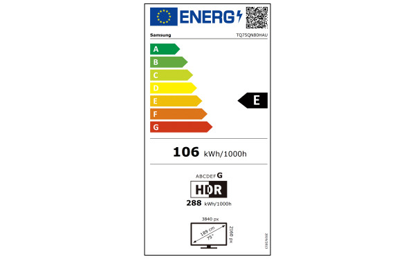 SAMSUNG TQ75QN80H - &Eacute;tiquette &eacute;nergie v2