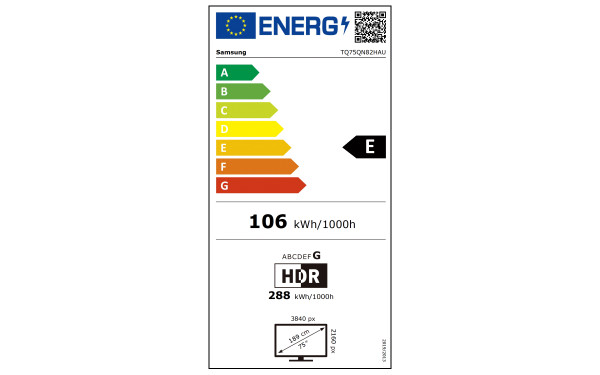 SAMSUNG TQ75QN82H - &Eacute;tiquette &eacute;nergie v2