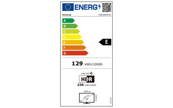 SAMSUNG TQ85QN80H - &Eacute;tiquette &eacute;nergie v2