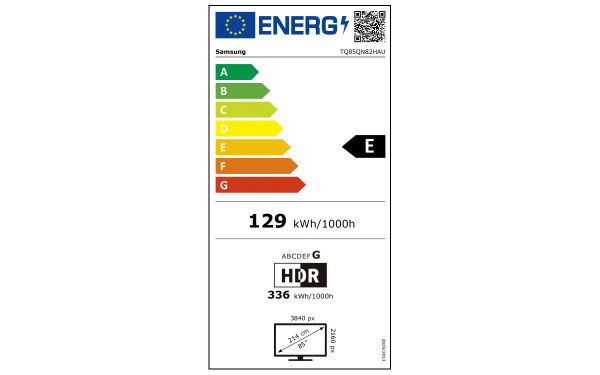 SAMSUNG TQ85QN82H - &Eacute;tiquette &eacute;nergie v2