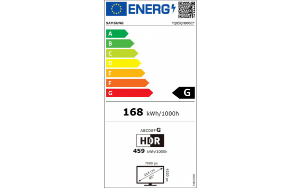 SAMSUNG TQ85QN900C - &Eacute;tiquette &eacute;nergie v2