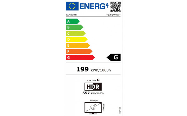 SAMSUNG TQ98QN990C - &Eacute;tiquette &eacute;nergie v2