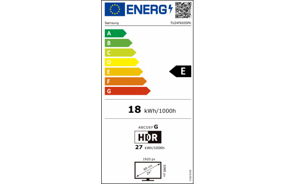 SAMSUNG TU24F6005FKXSP - &Eacute;tiquette &eacute;nergie v2