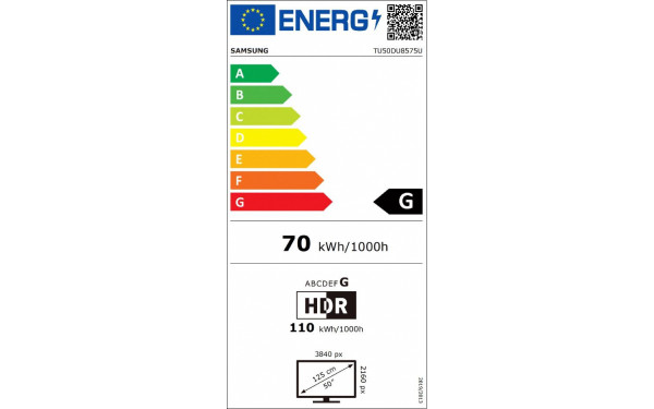 SAMSUNG TU50DU8575 - &Eacute;tiquette &eacute;nergie v2