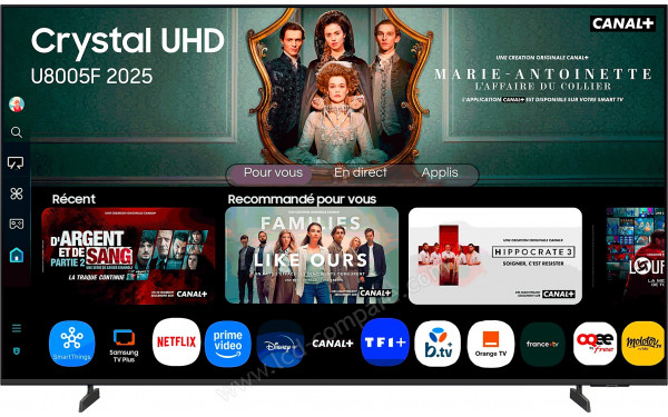 SAMSUNG TU58U8095F - Vue de face