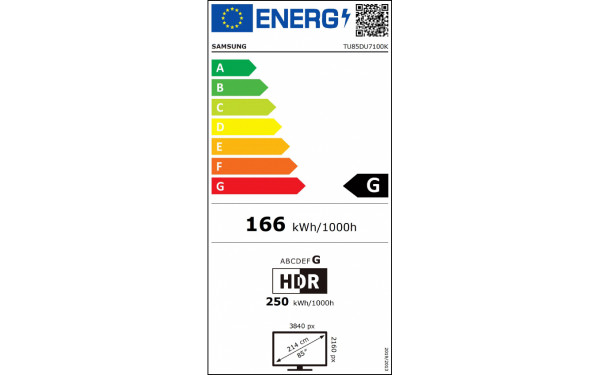 SAMSUNG TU85DU7100 - &Eacute;tiquette &eacute;nergie v2