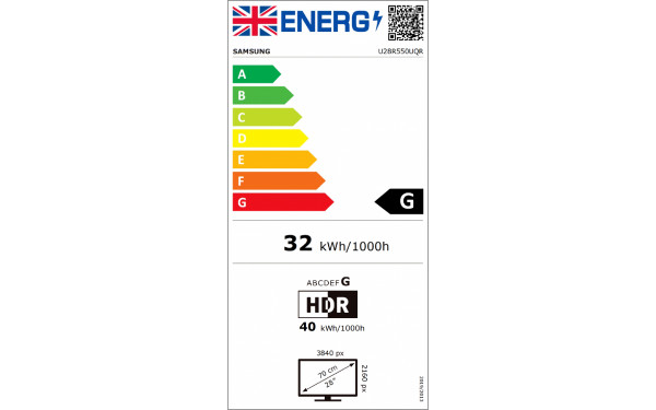 SAMSUNG U28R550UQR - &Eacute;tiquette &eacute;nergie v2