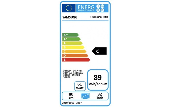 SAMSUNG U32H850UMU - &Eacute;tiquette &eacute;nergie