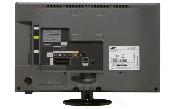SAMSUNG UE19F4000 - Vue de l'arri&egrave;re (cr&eacute;dit : Boulanger)