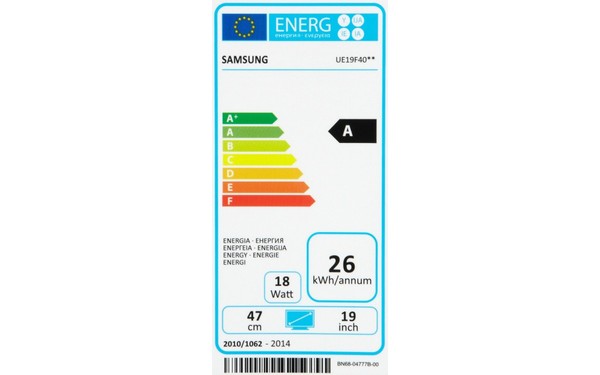 SAMSUNG UE19F4000 - &Eacute;tiquette &eacute;nergie