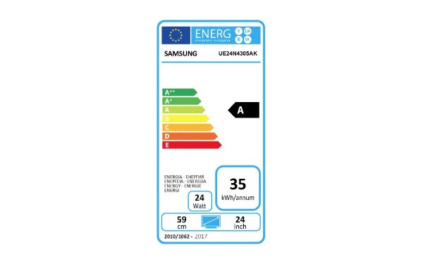 SAMSUNG UE24N4305 - &Eacute;tiquette &eacute;nergie