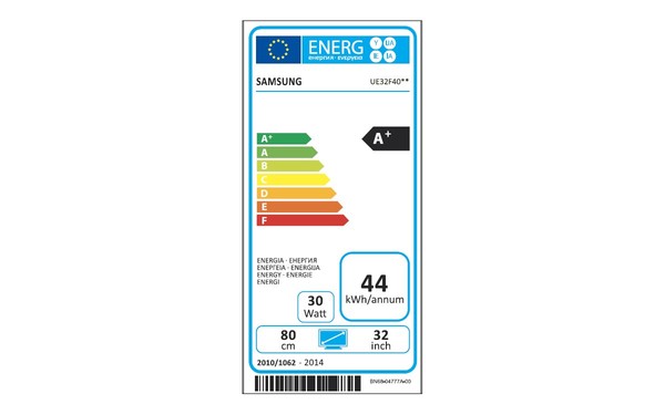 SAMSUNG UE32F4000AWXZG - Fiche &eacute;nerg&eacute;tique