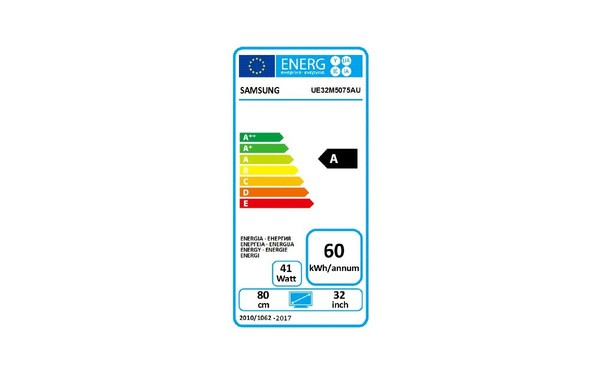SAMSUNG UE32M5075AUXXC - &Eacute;tiquette &eacute;nergie