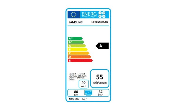 SAMSUNG UE32N5305 - &Eacute;tiquette &eacute;nergie