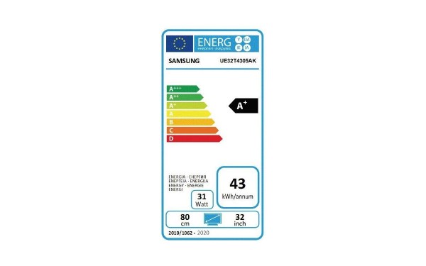 SAMSUNG UE32T4302AKXXH - &Eacute;tiquette &eacute;nergie