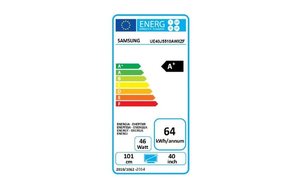 SAMSUNG UE40J5510 - &Eacute;tiquette &eacute;nergie