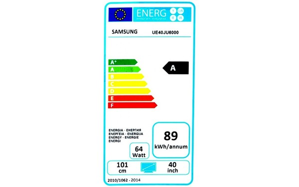 SAMSUNG UE40JU6000 - &Eacute;tiquette &eacute;nergie
