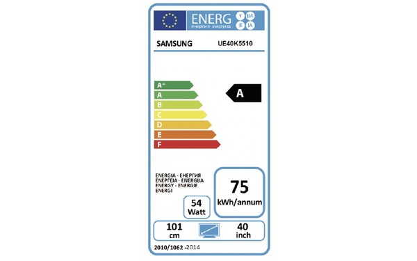 SAMSUNG UE40K5510 - &Eacute;tiquette &eacute;nergie