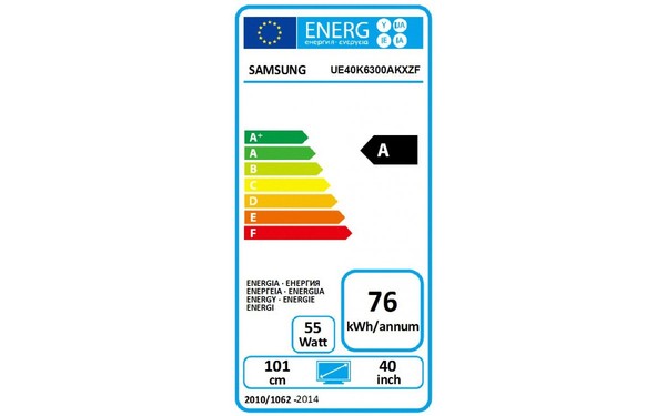 SAMSUNG UE40K6370 - &Eacute;tiquette &eacute;nergie