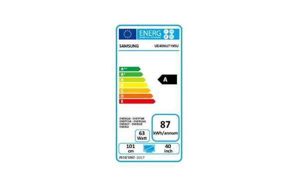 SAMSUNG UE40NU7195 - &Eacute;tiquette &eacute;nergie