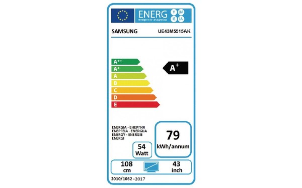 SAMSUNG UE43M5515 - &Eacute;tiquette &eacute;nergie
