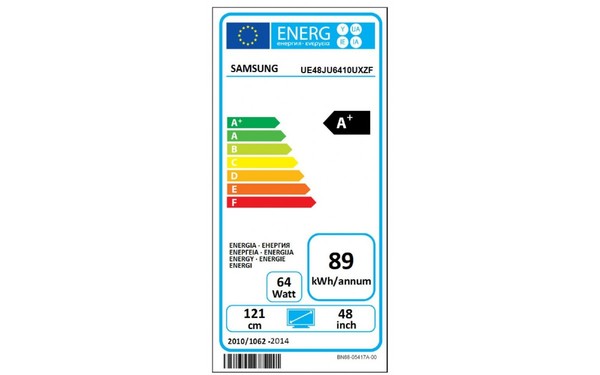 SAMSUNG UE48JU6410 - &Eacute;tiquette &eacute;nergie
