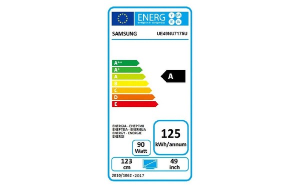 SAMSUNG UE49NU7175 - &Eacute;tiquette &eacute;nergie