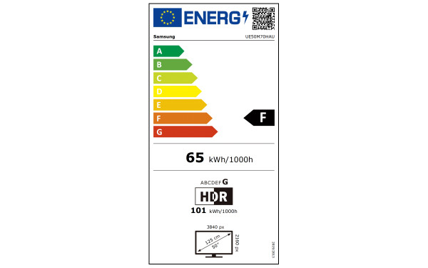 SAMSUNG UE50M70HAUXXH - &Eacute;tiquette &eacute;nergie v2