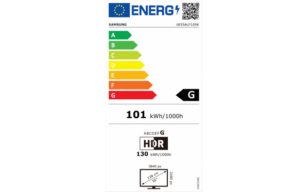 SAMSUNG UE55AU7105 - &Eacute;tiquette &eacute;nergie v2