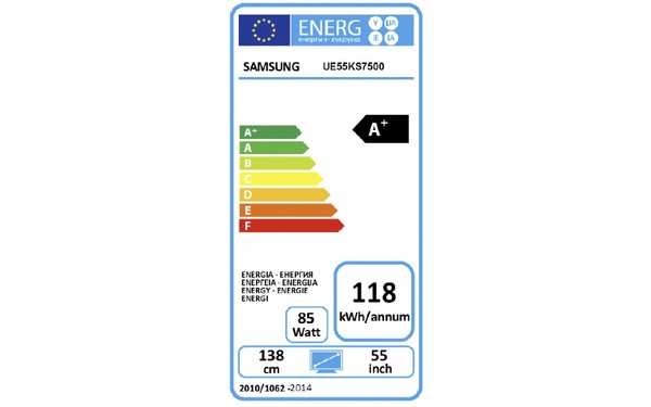 SAMSUNG UE55KS7500 - &Eacute;tiquette &eacute;nergie
