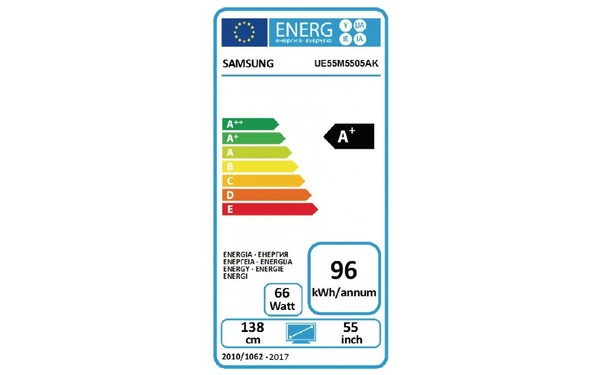 SAMSUNG UE55M5505 - &Eacute;tiquette &eacute;nergie