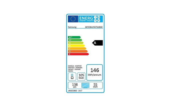 SAMSUNG UE55NU7475 - &Eacute;tiquette &eacute;nergie
