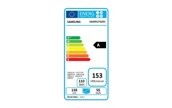 SAMSUNG UE55RU7025 - &Eacute;tiquette &eacute;nergie