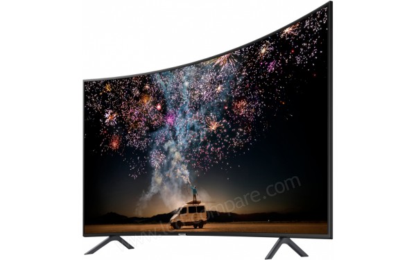 SAMSUNG UE55RU7300WXXN - Vue 3/4 droite vue par le bas