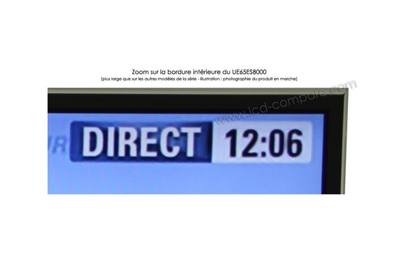 SAMSUNG UE65ES8000SXXN - Zoom sur la bordure int&eacute;rieure noire (cr&eacute;dit : Anthony_fr)