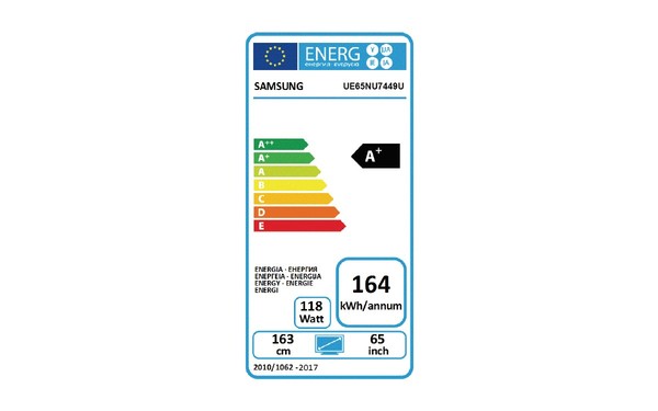 SAMSUNG UE65NU7449UXZG - &Eacute;tiquette &eacute;nergie