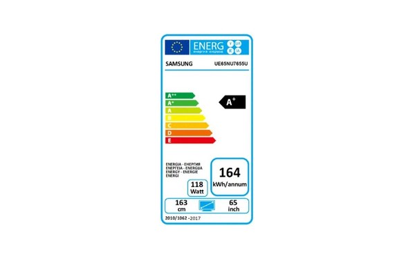 SAMSUNG UE65NU7655 - &Eacute;tiquette &eacute;nergie