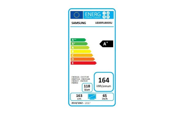 SAMSUNG UE65RU8005 - &Eacute;tiquette &eacute;nergie