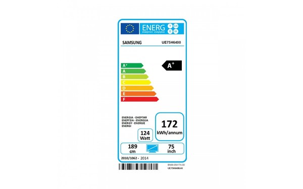 SAMSUNG UE75H6400 - &Eacute;tiquette &eacute;nergie