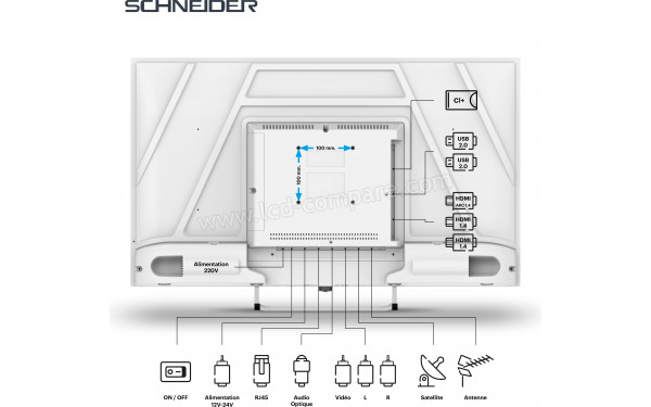 SCHNEIDER 32A2TWV - Connectiques