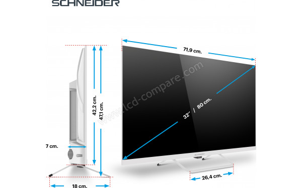 SCHNEIDER 32A2TWV - Dimensions