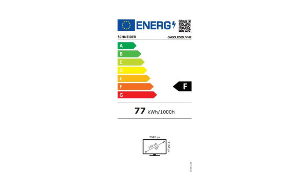 SCHNEIDER GMSCLED55UV102 - &Eacute;tiquette &eacute;nergie v2